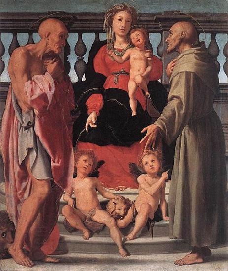 Jacopo Pontormo Madonna and Child with Two Saints oil painting picture
